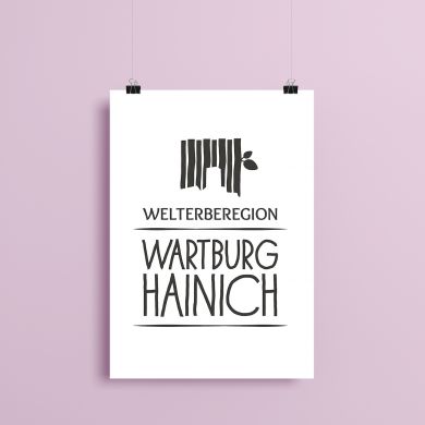 Plakat mit Wort-Bildmarke Welterberegion
