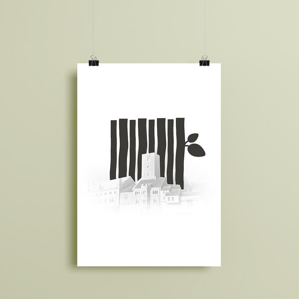 Plakat mit Logo und Wartburgshilouette